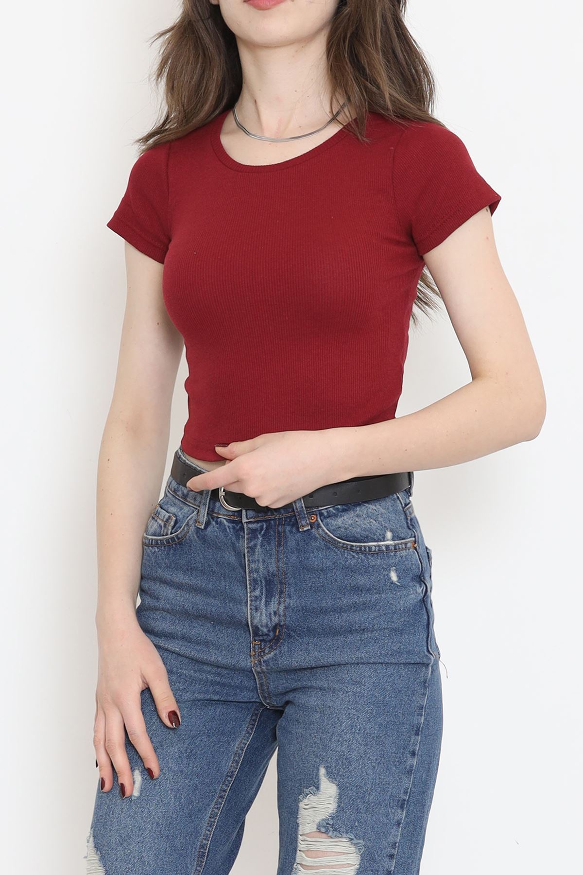 Kaşkorse Bisiklet Yaka Body Bordo - 17395.1723.