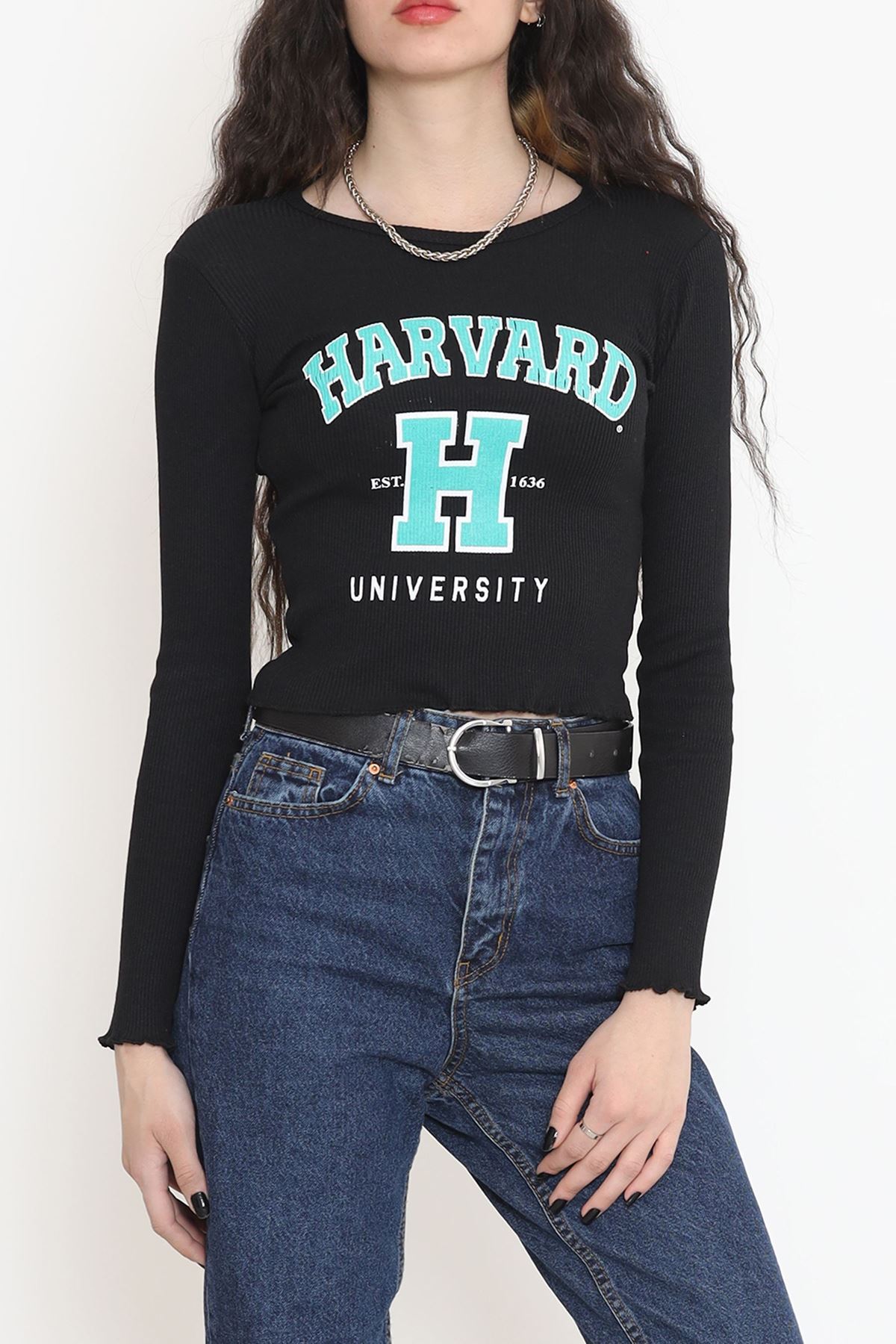 Kaşkorse Baskılı Bluz Siyah - 15844.1567.