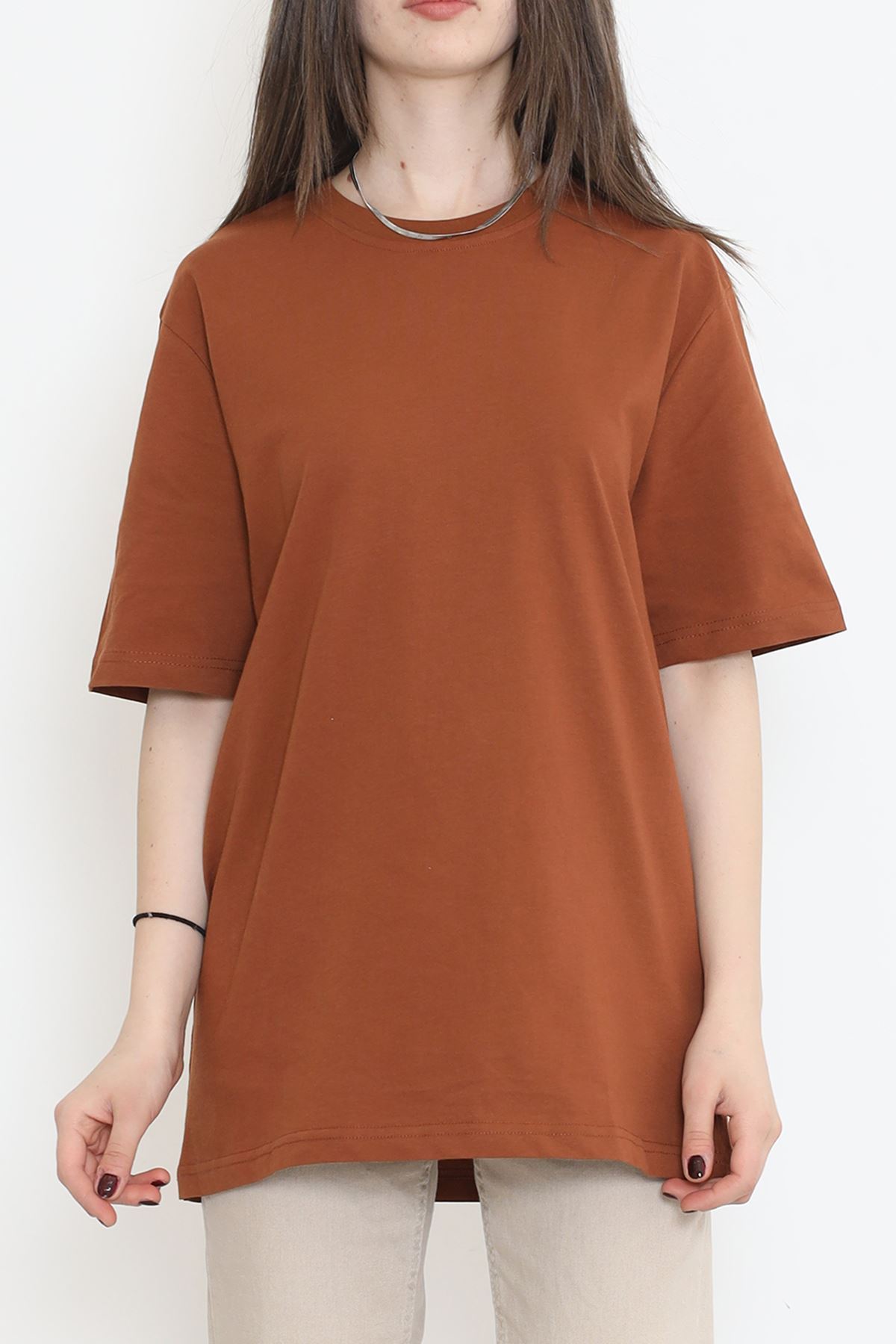 Oversize Tişört Kahve - 17364.1059.