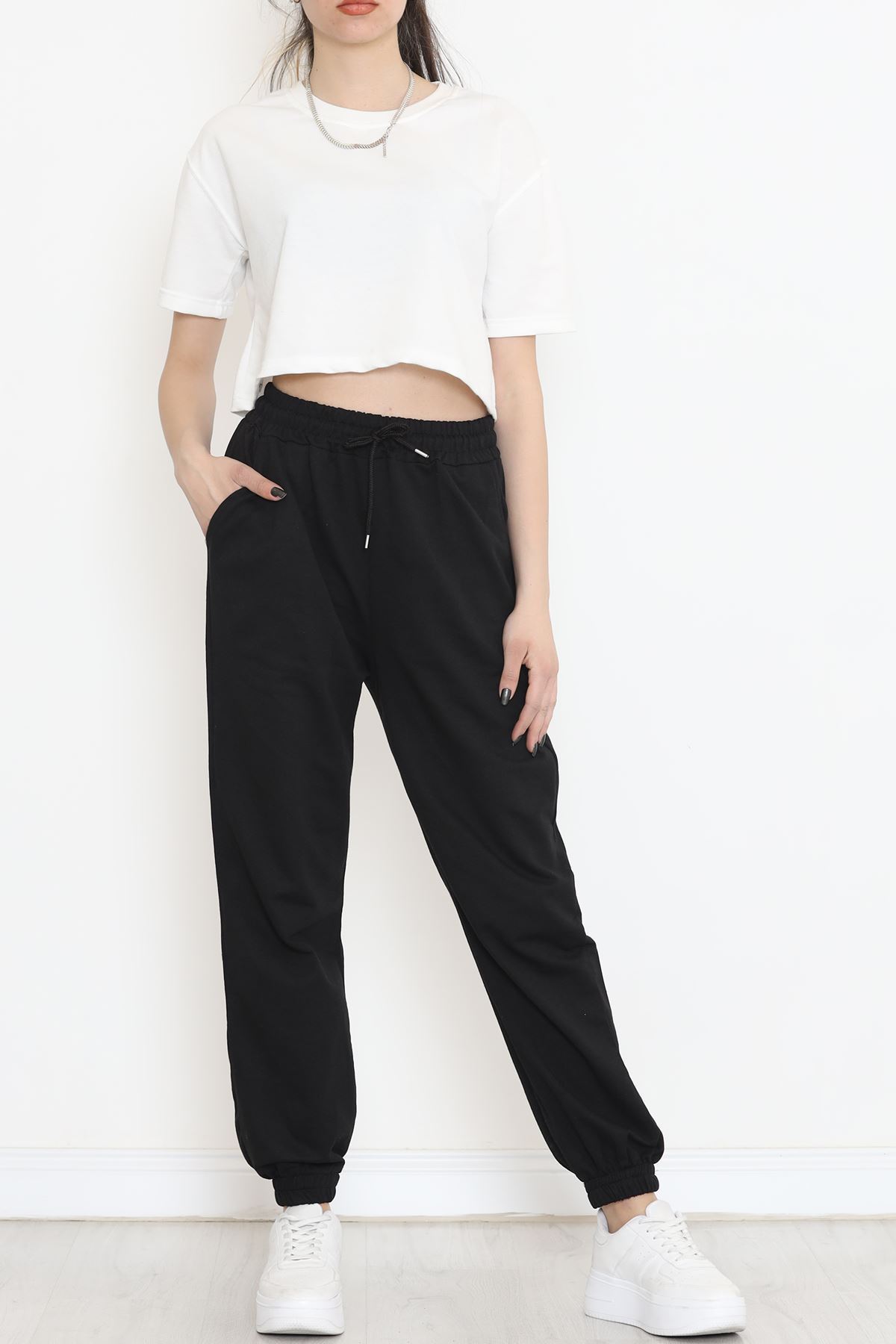 Paça Lastikli Eşofman Altı Siyah - 15915.1778.