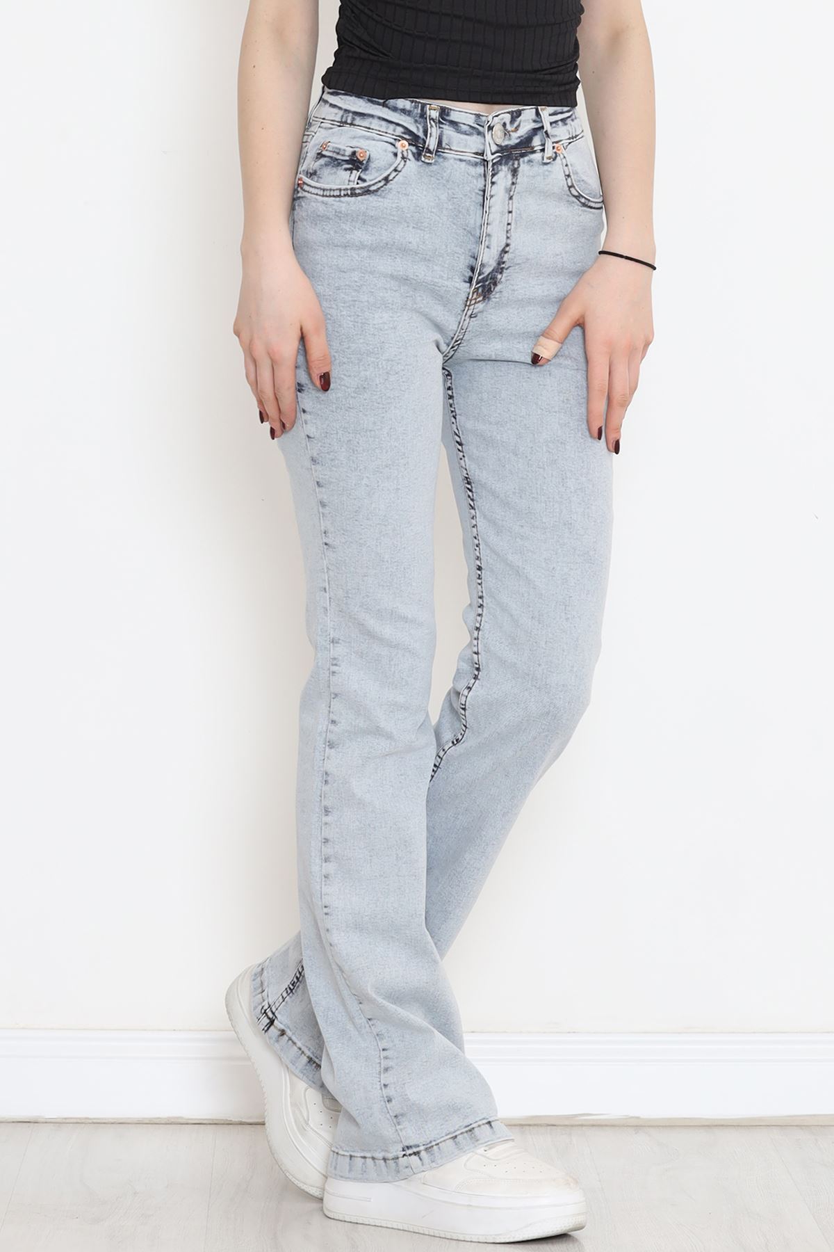 İspanyol Paça Kot Pantolon Buzmavi - 18201.1431.