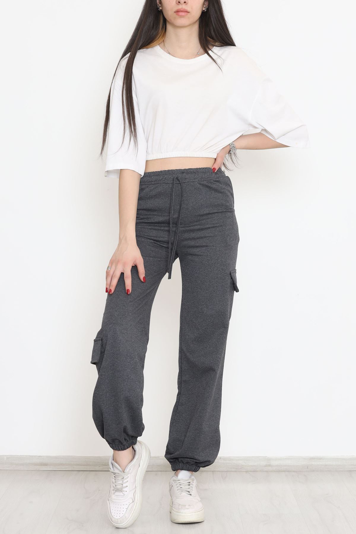 Paça Lastikli Eşofman Altı Füme - 15079.5238.