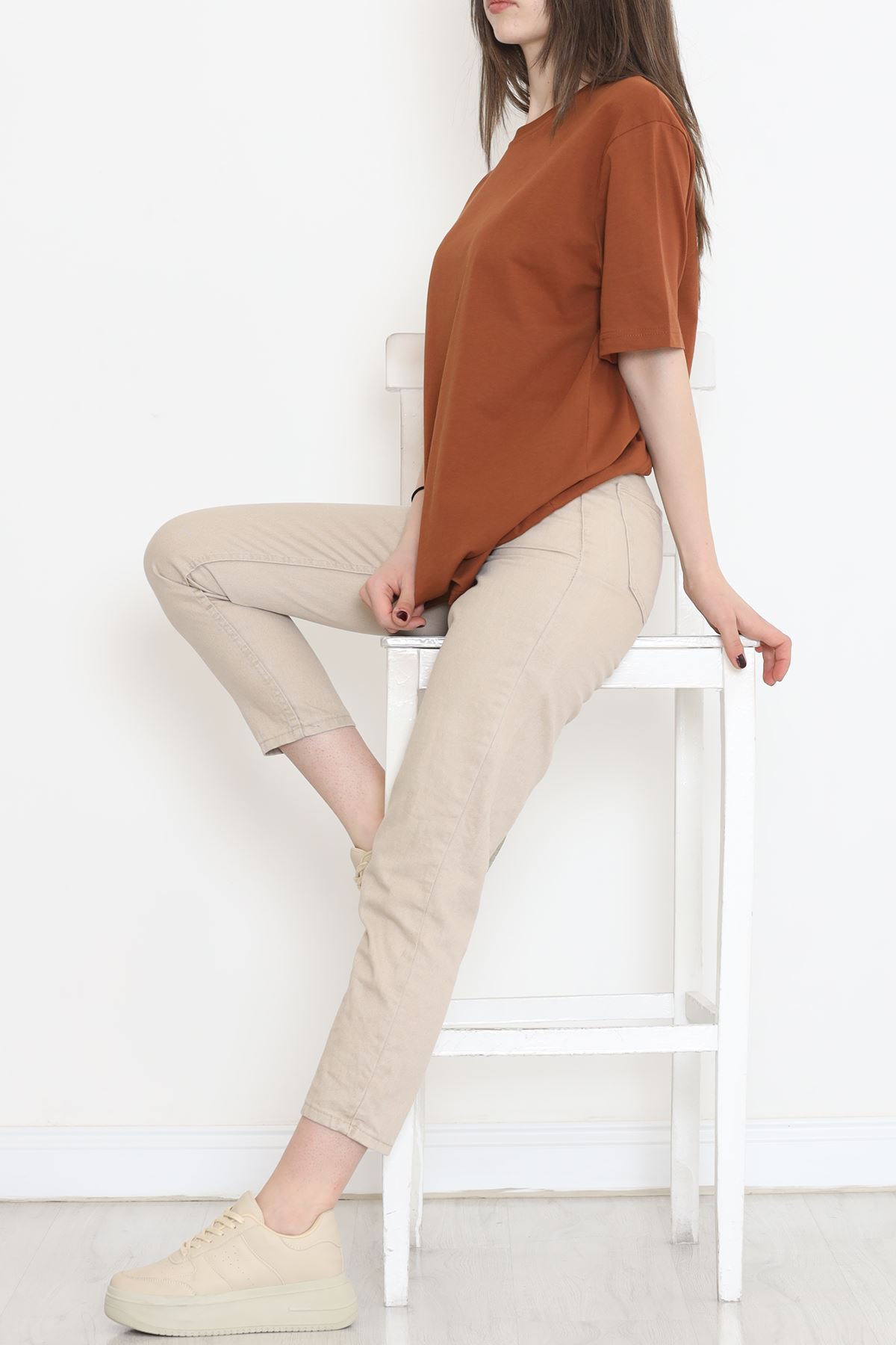 Oversize Tişört Kahve - 17364.1059.