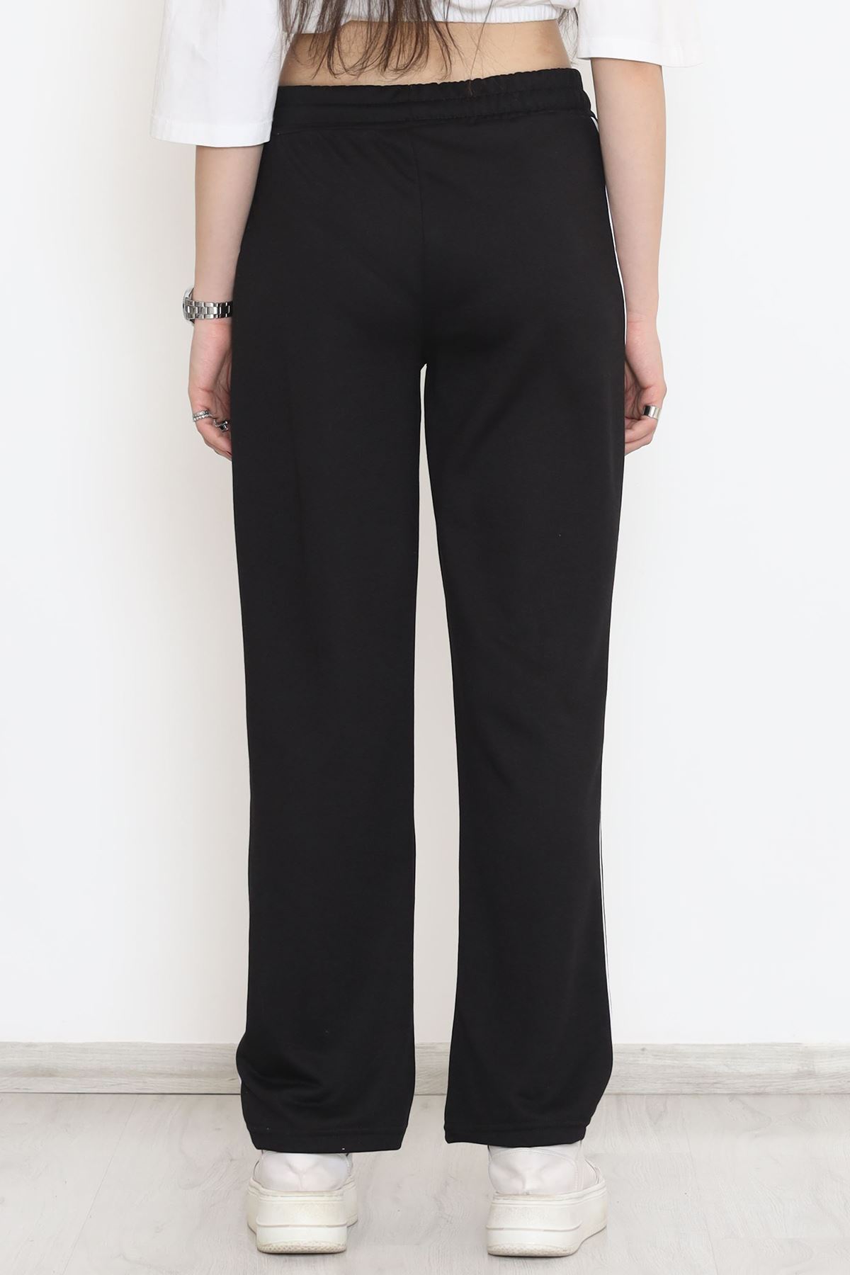 Yanı Çizgili Eşofman Altı Siyah - 15084.5238.