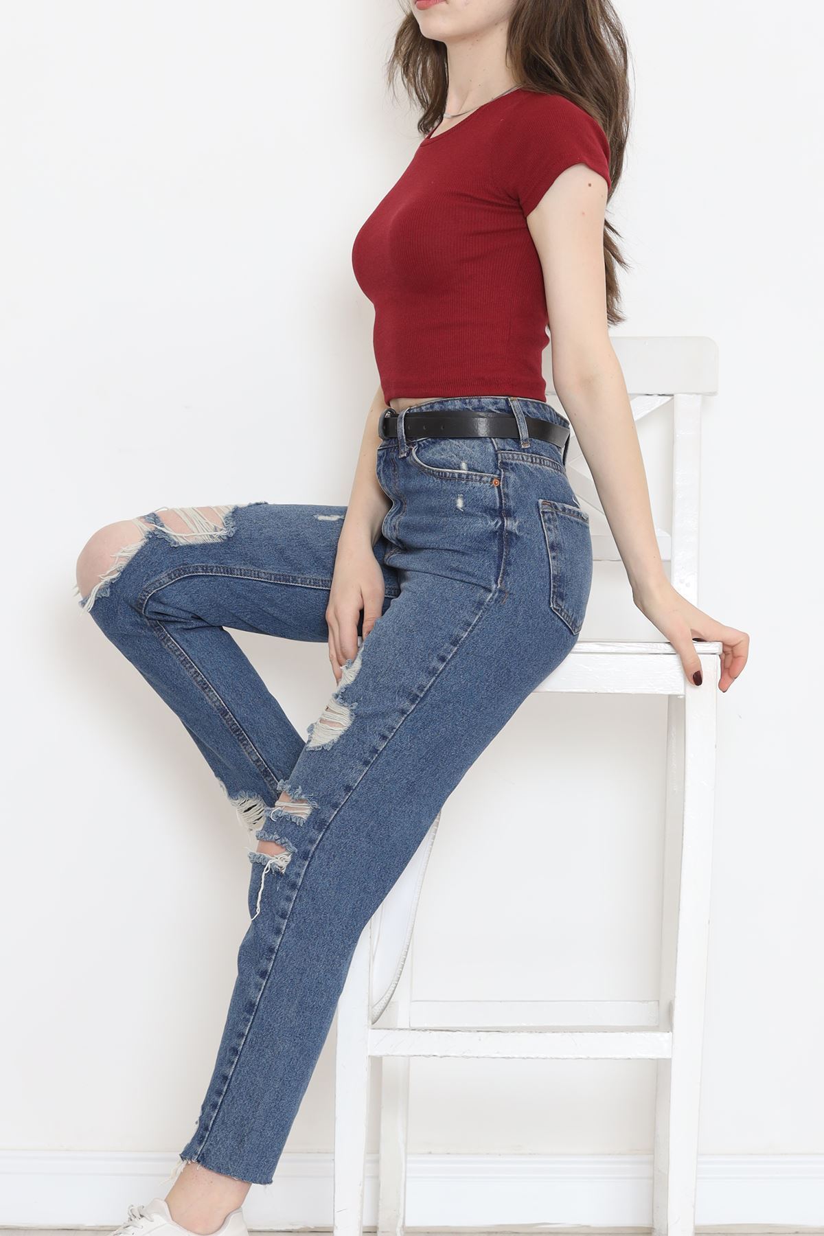 Kaşkorse Bisiklet Yaka Body Bordo - 17395.1723.