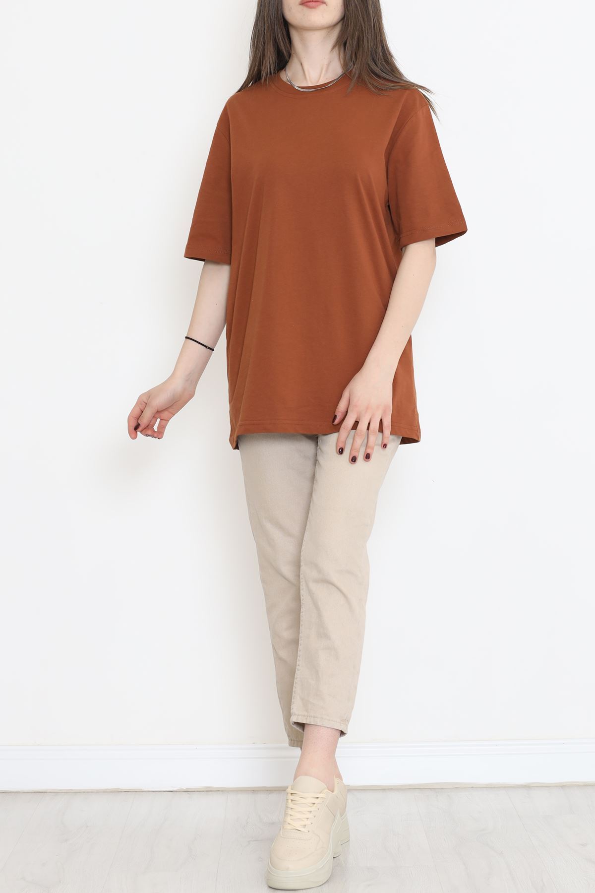 Oversize Tişört Kahve - 17364.1059.