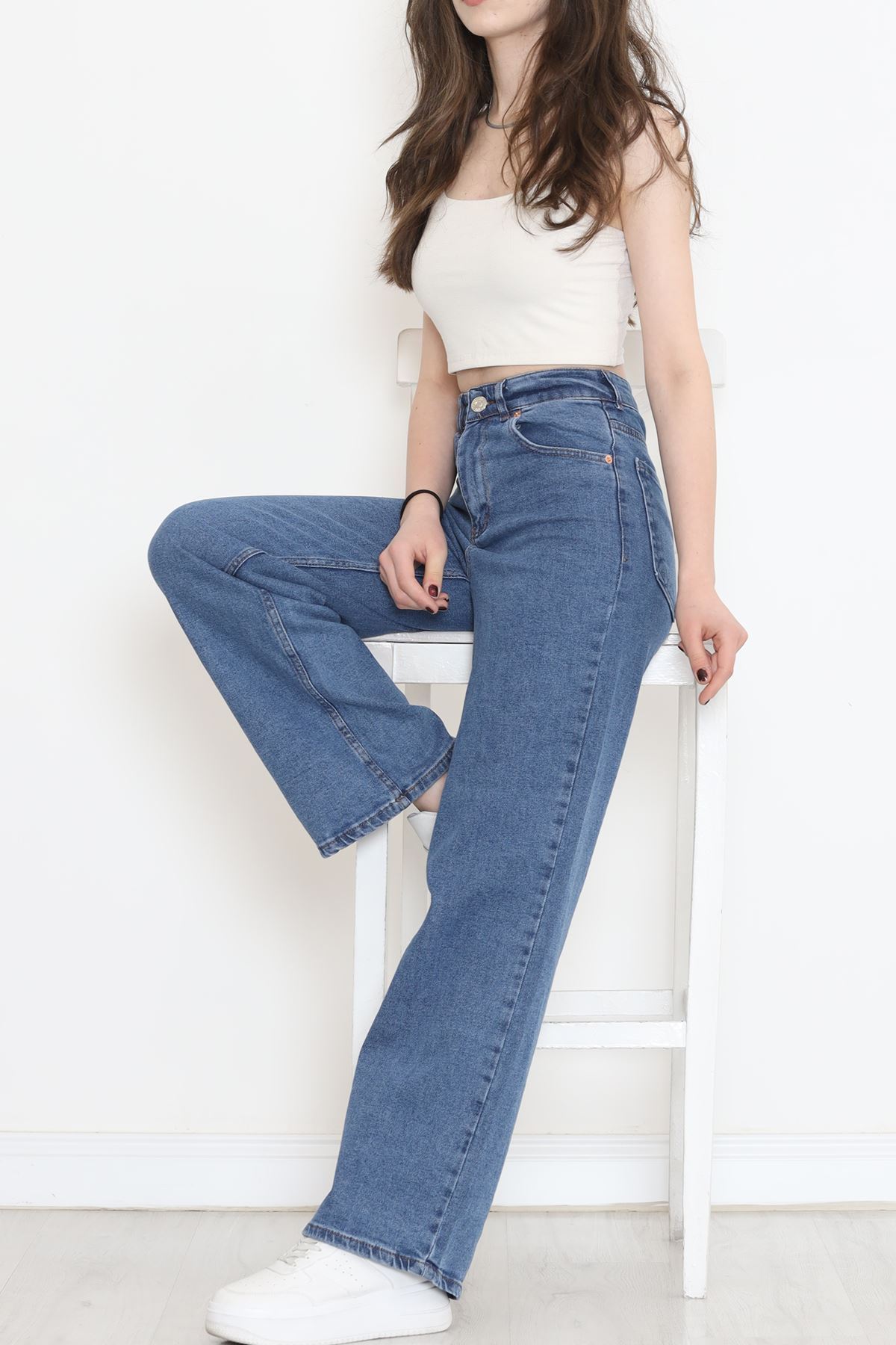 Palazzo Kot Pantolon Açıkmavi - 17285.1431.