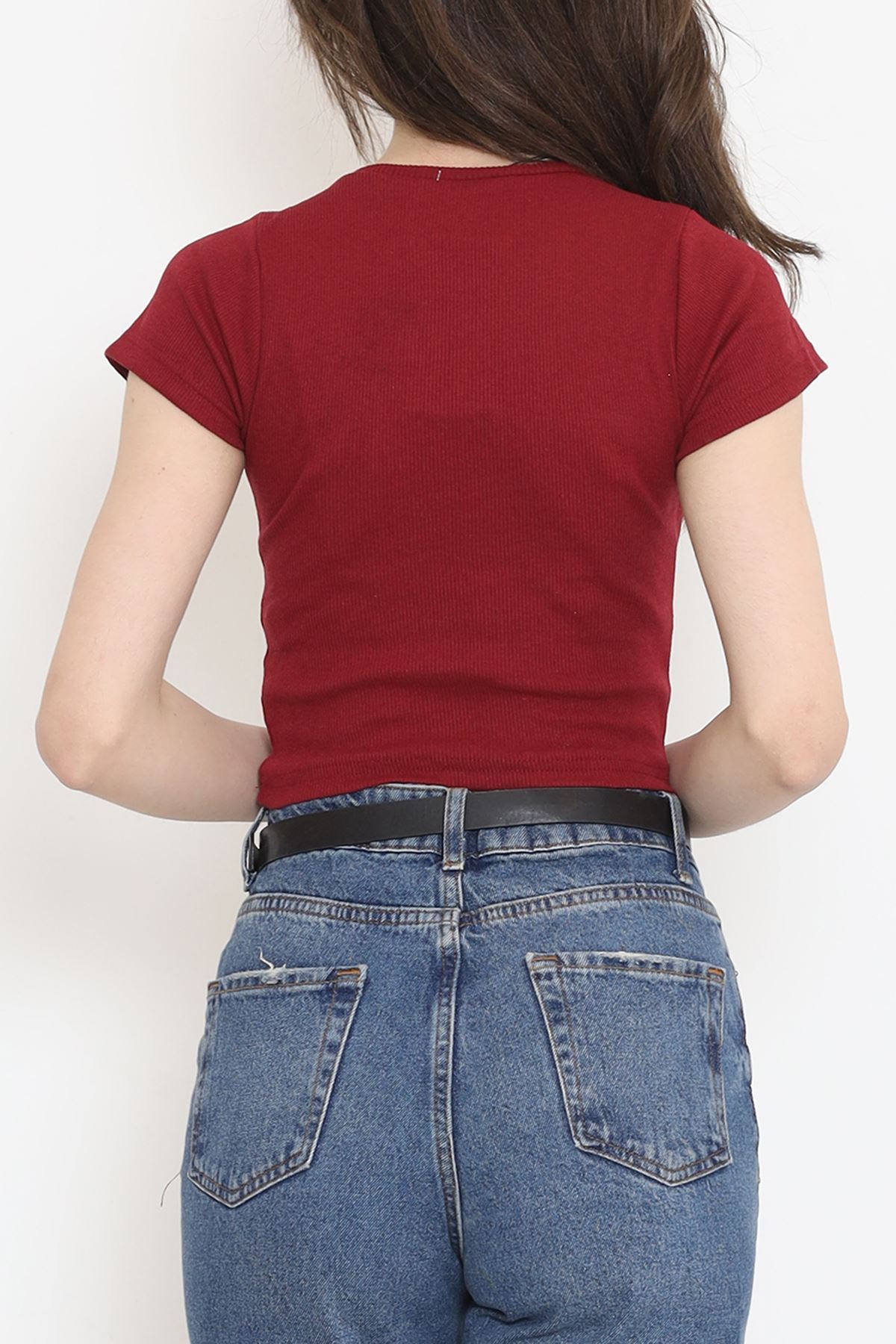 Kaşkorse Bisiklet Yaka Body Bordo - 17395.1723.