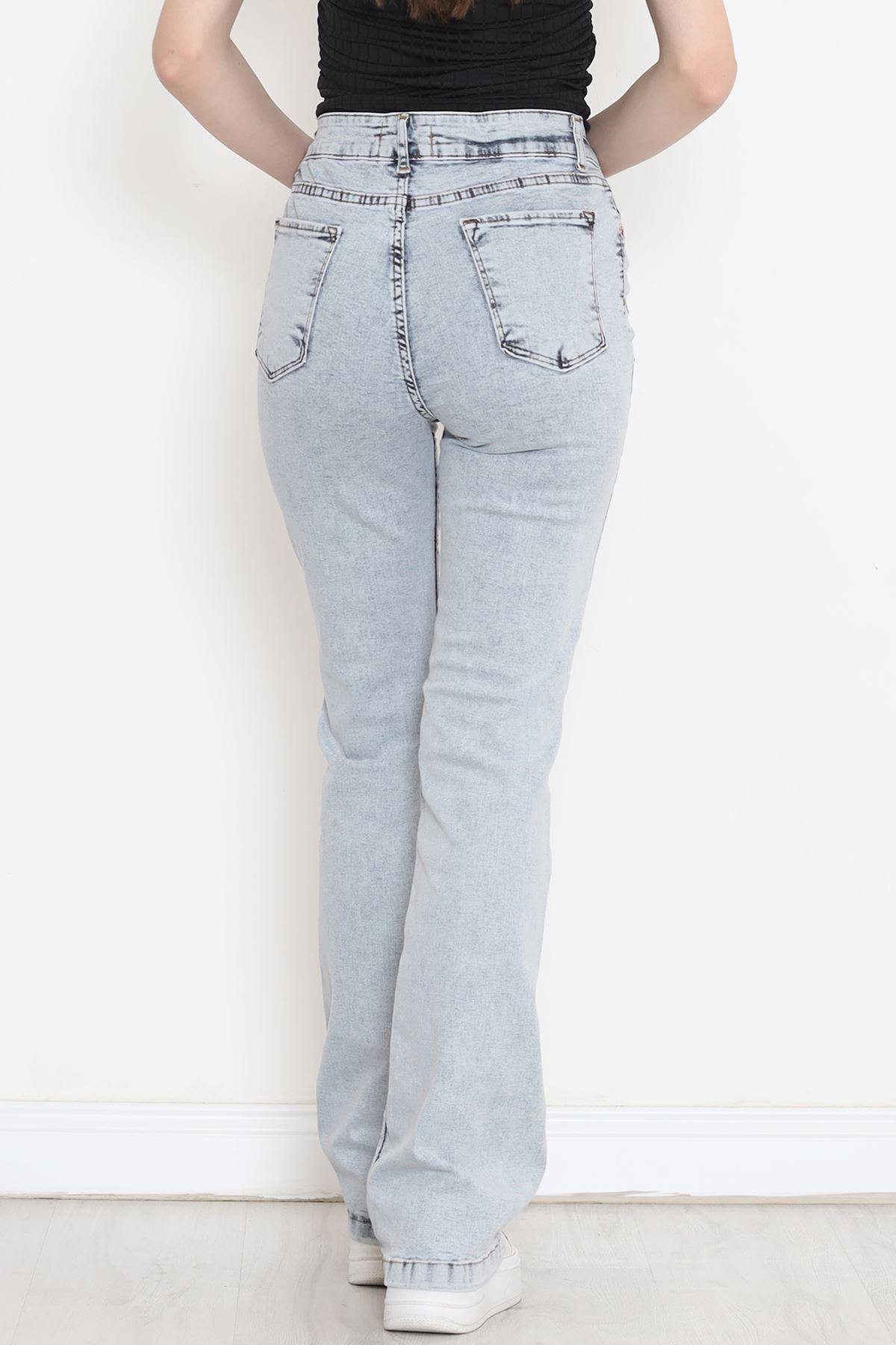 İspanyol Paça Kot Pantolon Buzmavi - 18201.1431.