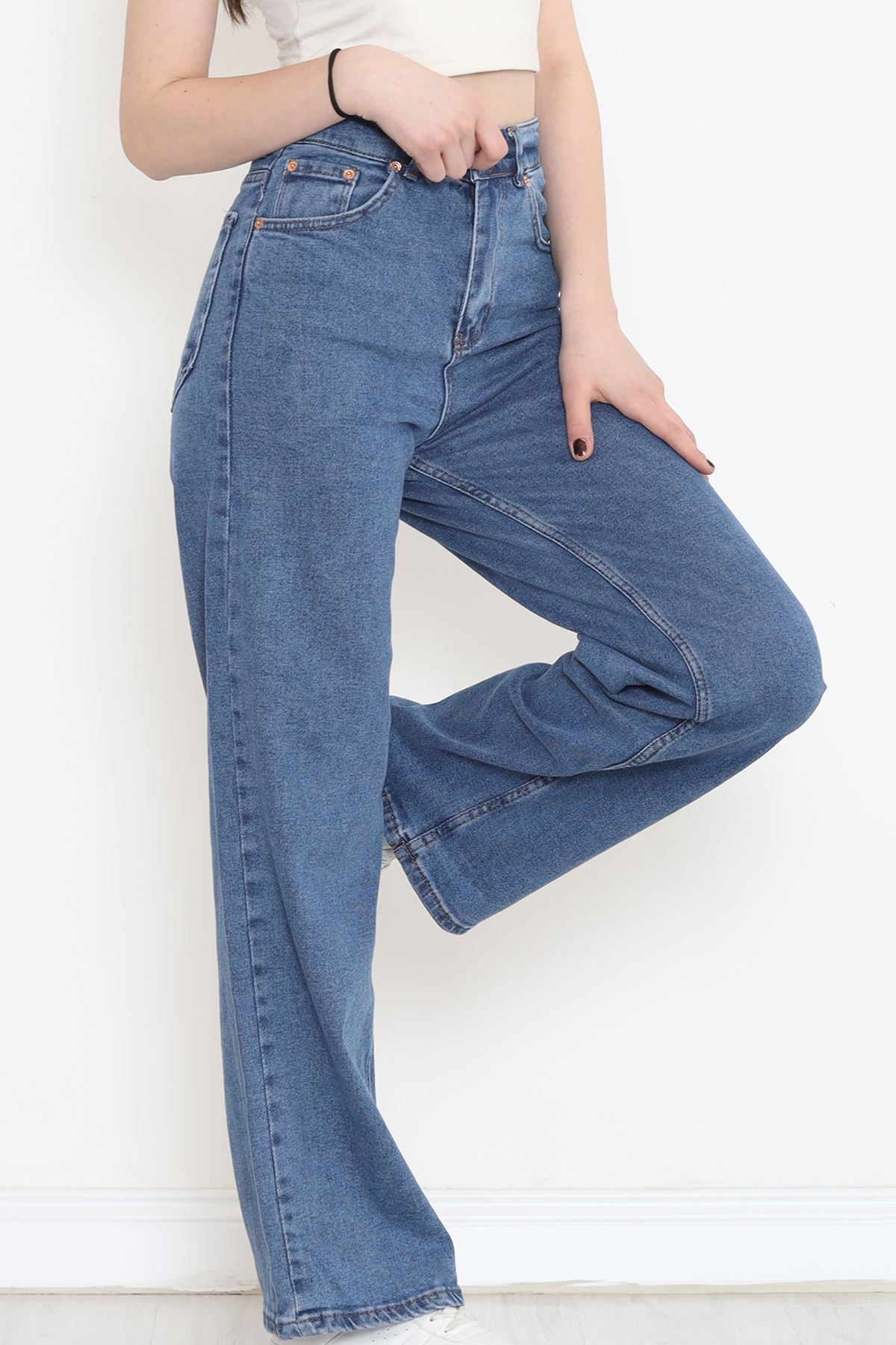 Palazzo Kot Pantolon Açıkmavi - 17285.1431.