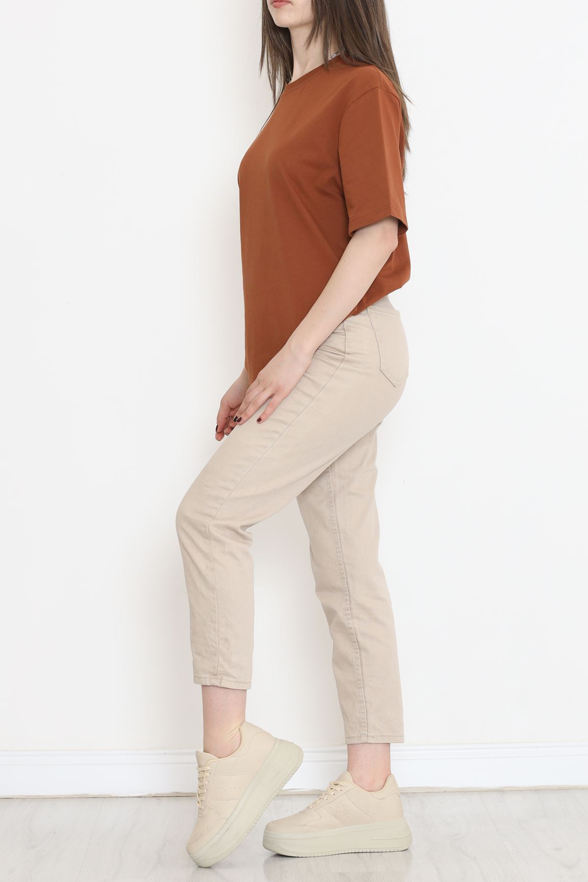 Oversize Tişört Kahve - 17364.1059.