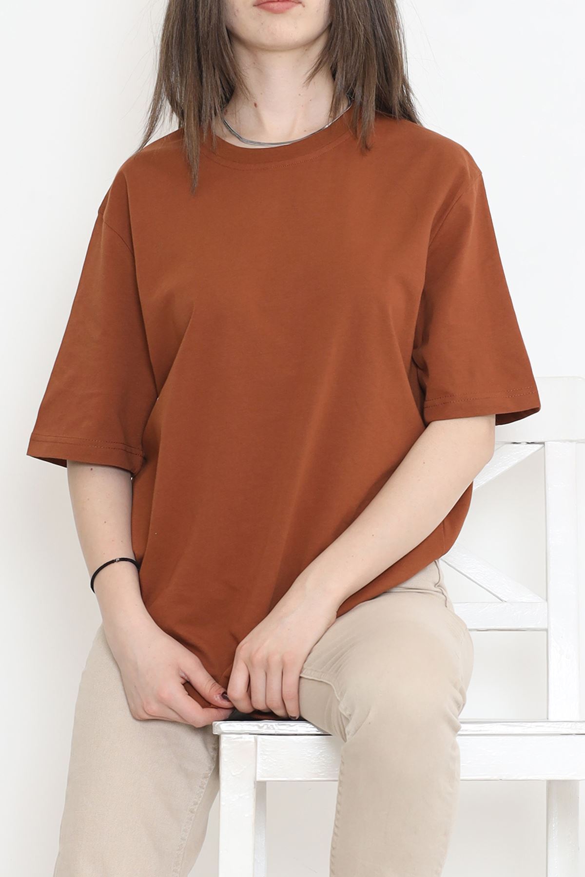 Oversize Tişört Kahve - 17364.1059.