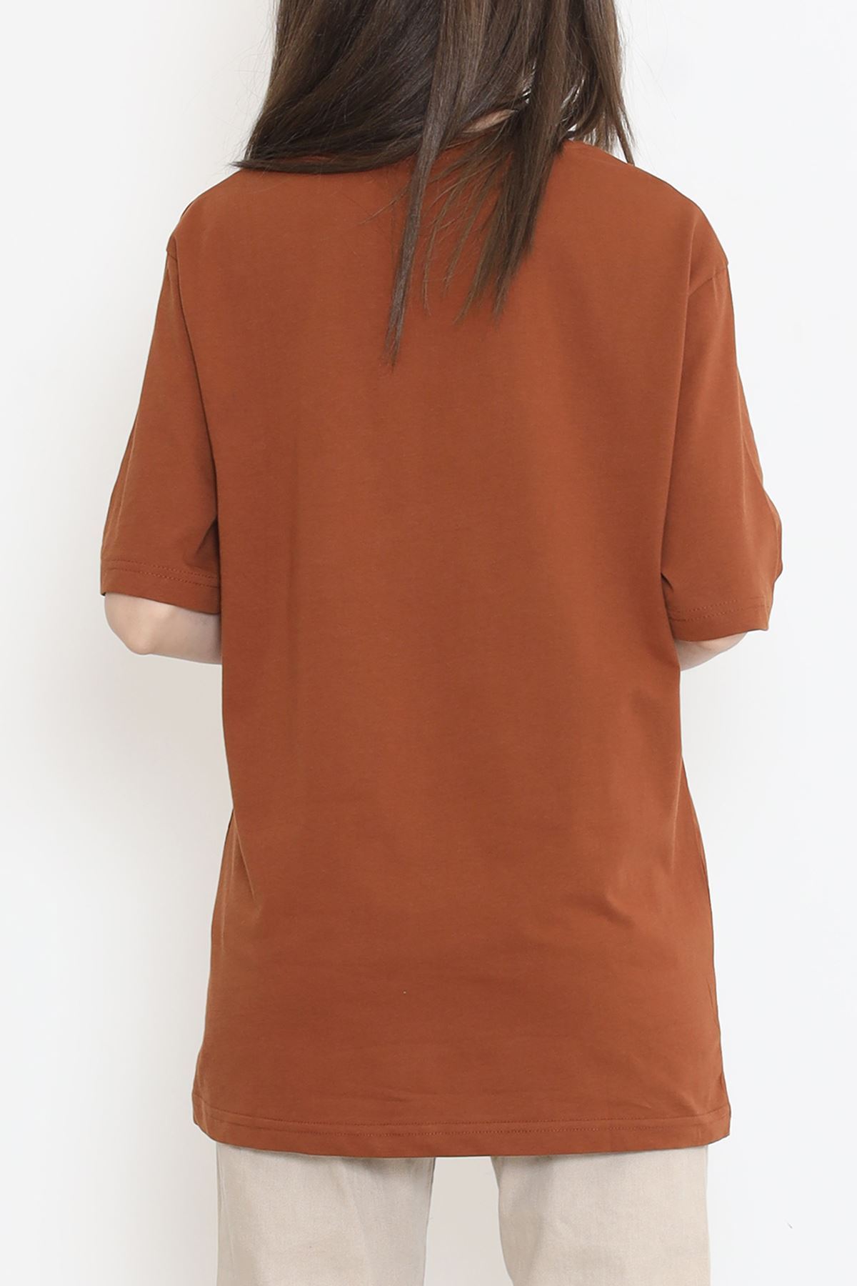 Oversize Tişört Kahve - 17364.1059.