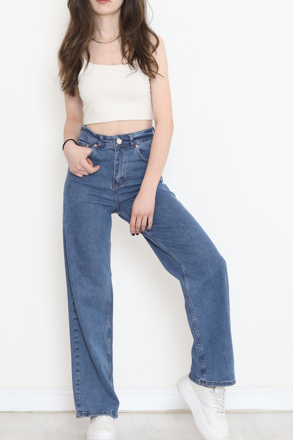 Palazzo Kot Pantolon Açıkmavi - 17285.1431.