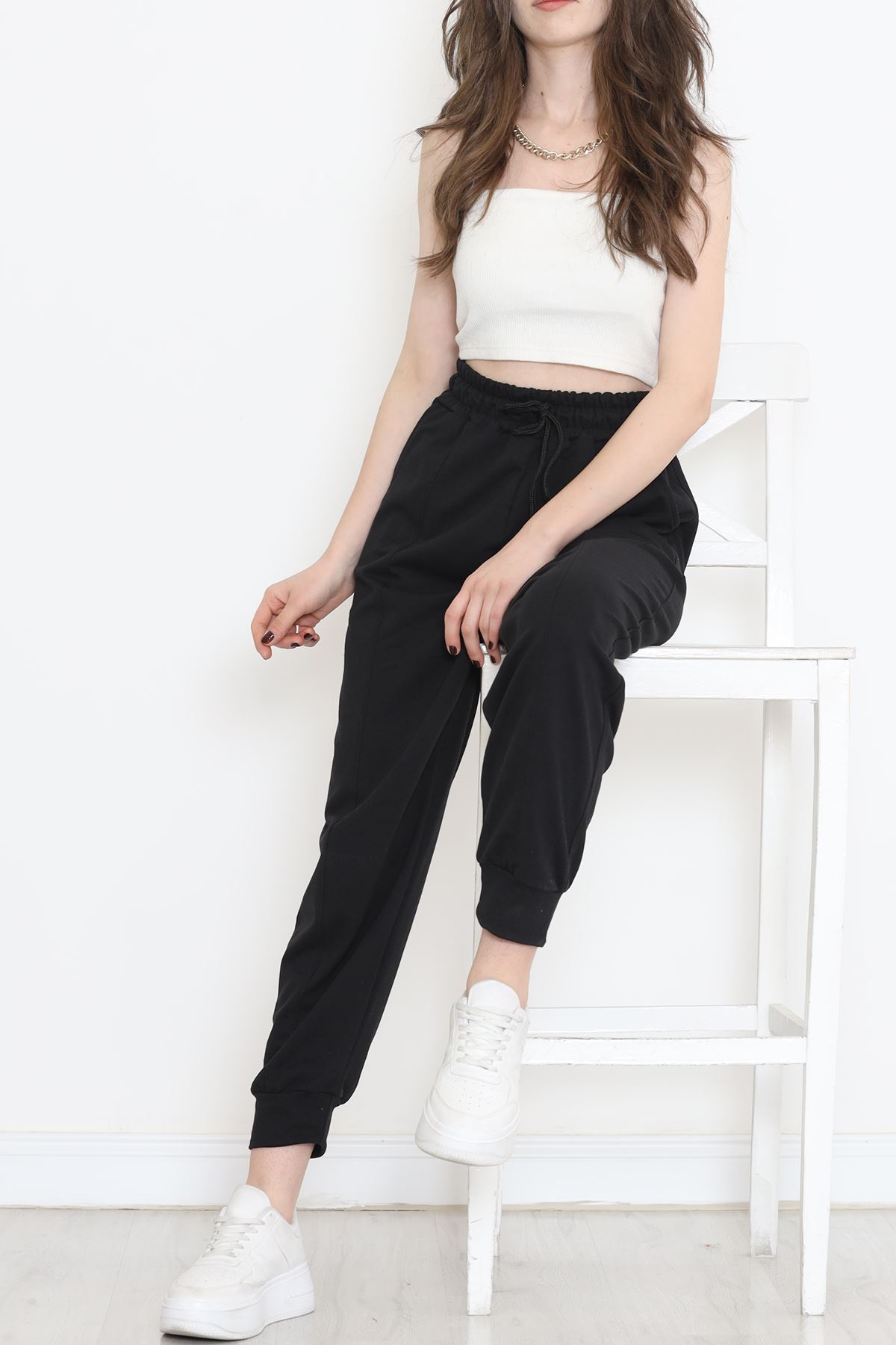 Çımalı Şardonsuz Eşofman Altı Siyah - 17279.053.