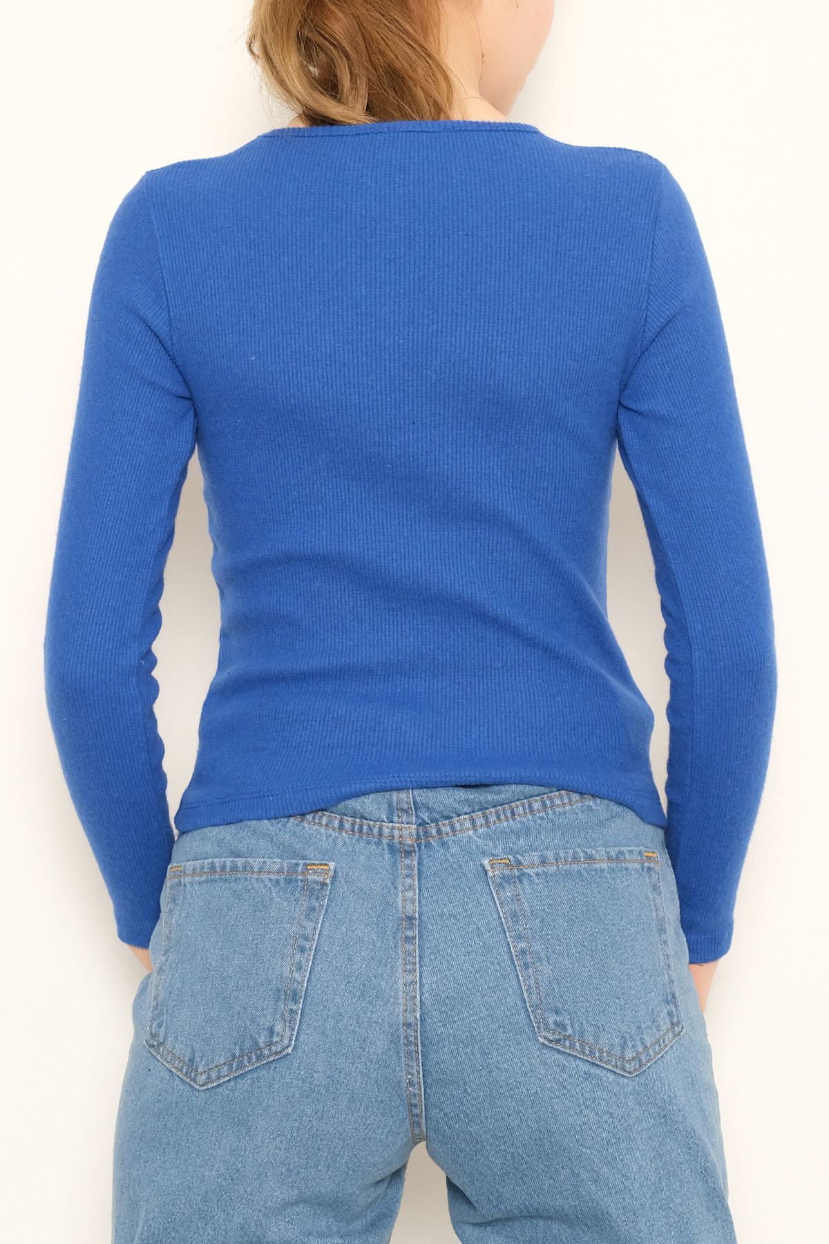 Önü Dekolteli Body Saks - 10703.1567.