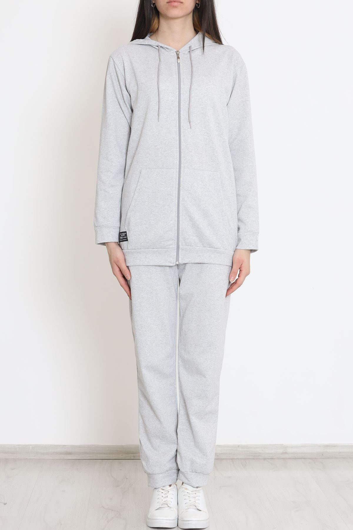 Fermuarlı Çımalı Takım Gri - 12623.5238.