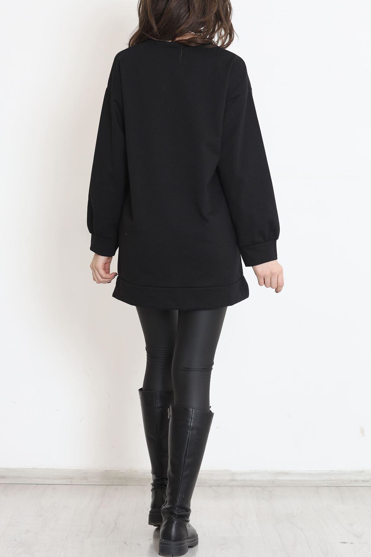 Armalı İki İplik Tunik Siyah - 15568.1792.