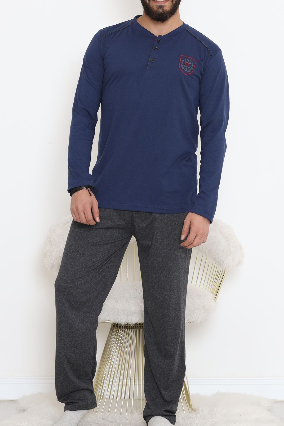 Düğmeli Erkek Pijama Takımı  Lacifüme - 17371.1048.