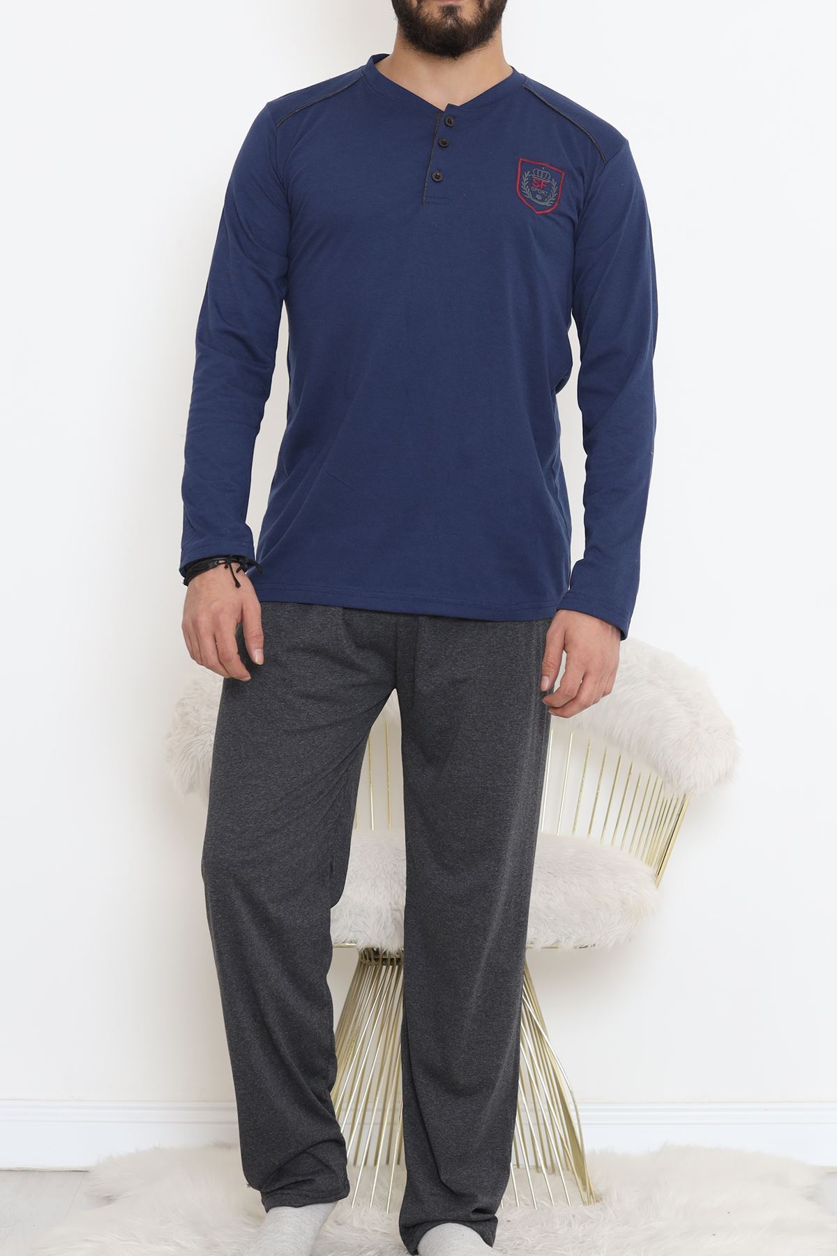 Düğmeli Erkek Pijama Takımı  Lacifüme - 17371.1048.