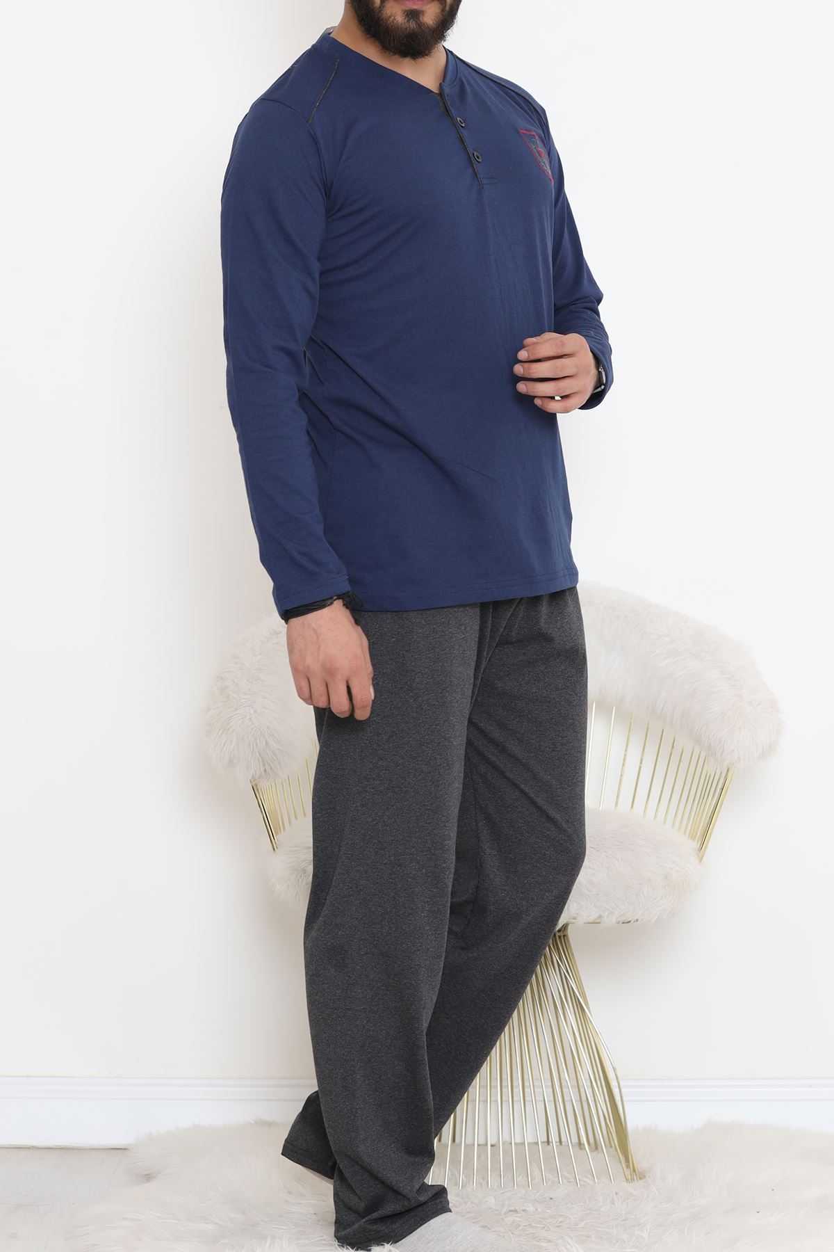 Düğmeli Erkek Pijama Takımı  Lacifüme - 17371.1048.