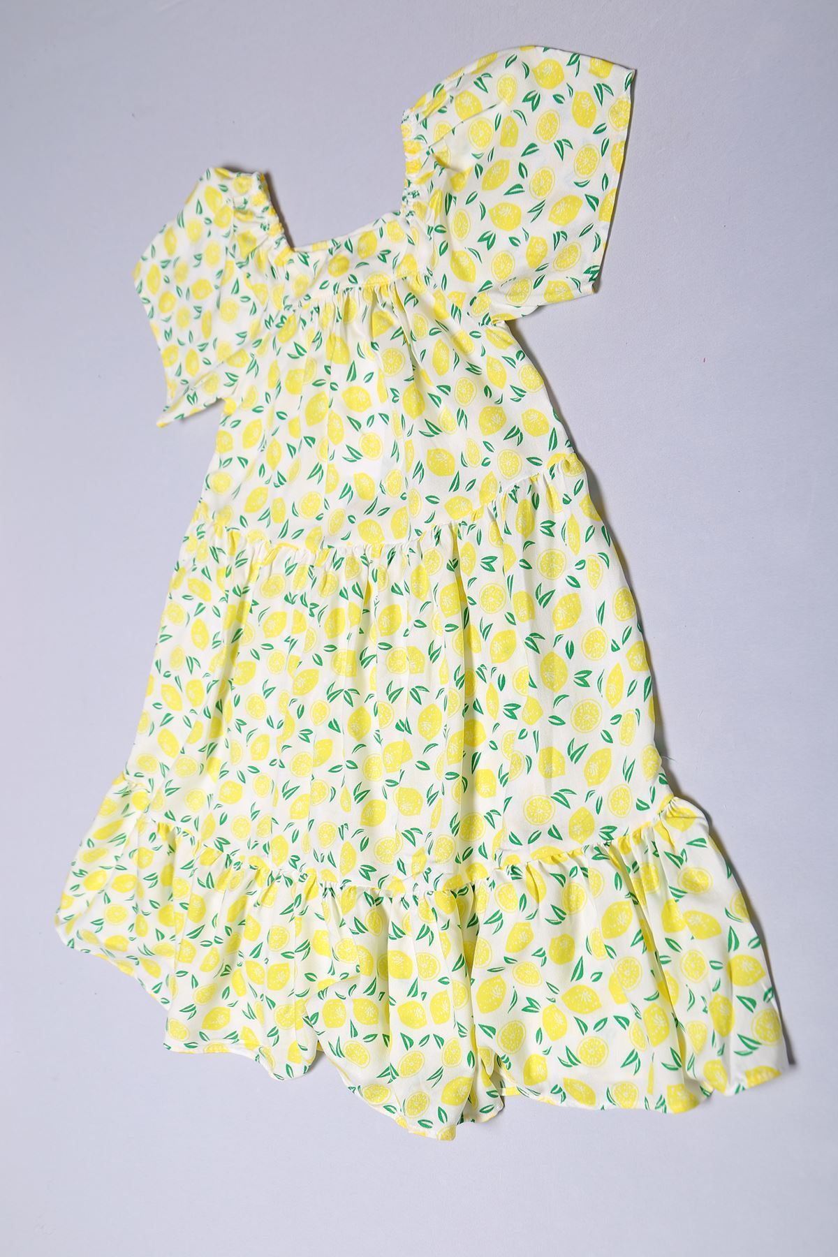 8-12 Yaş Çocuk Elbise Sarı - 723875.1576.