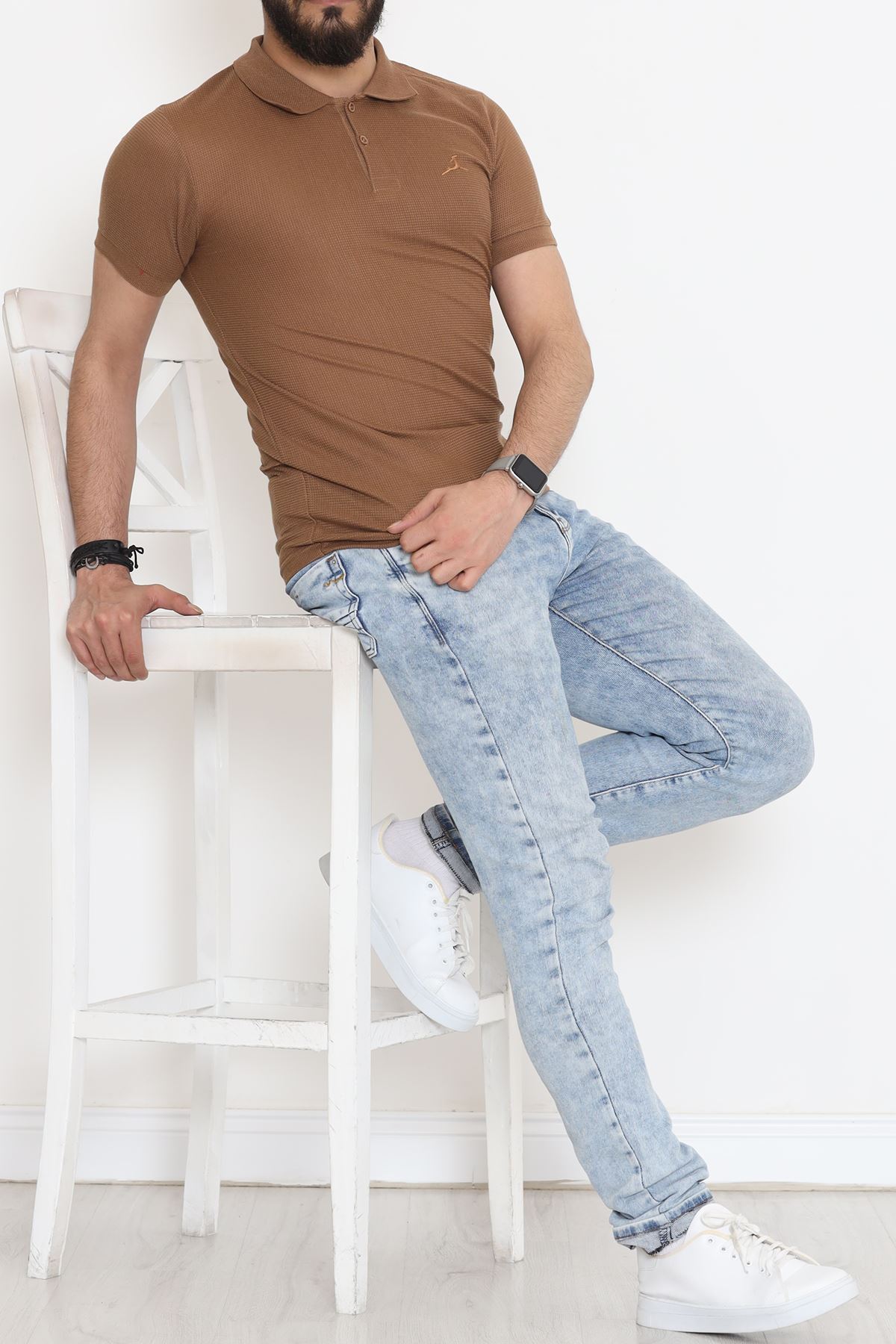 Polo Yaka Erkek Tişört Kahve - 18288.1778.