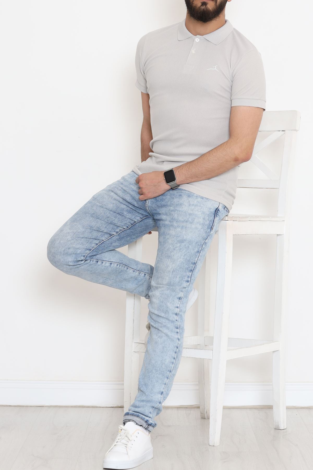 Polo Yaka Erkek Tişört Taş - 18288.1778.