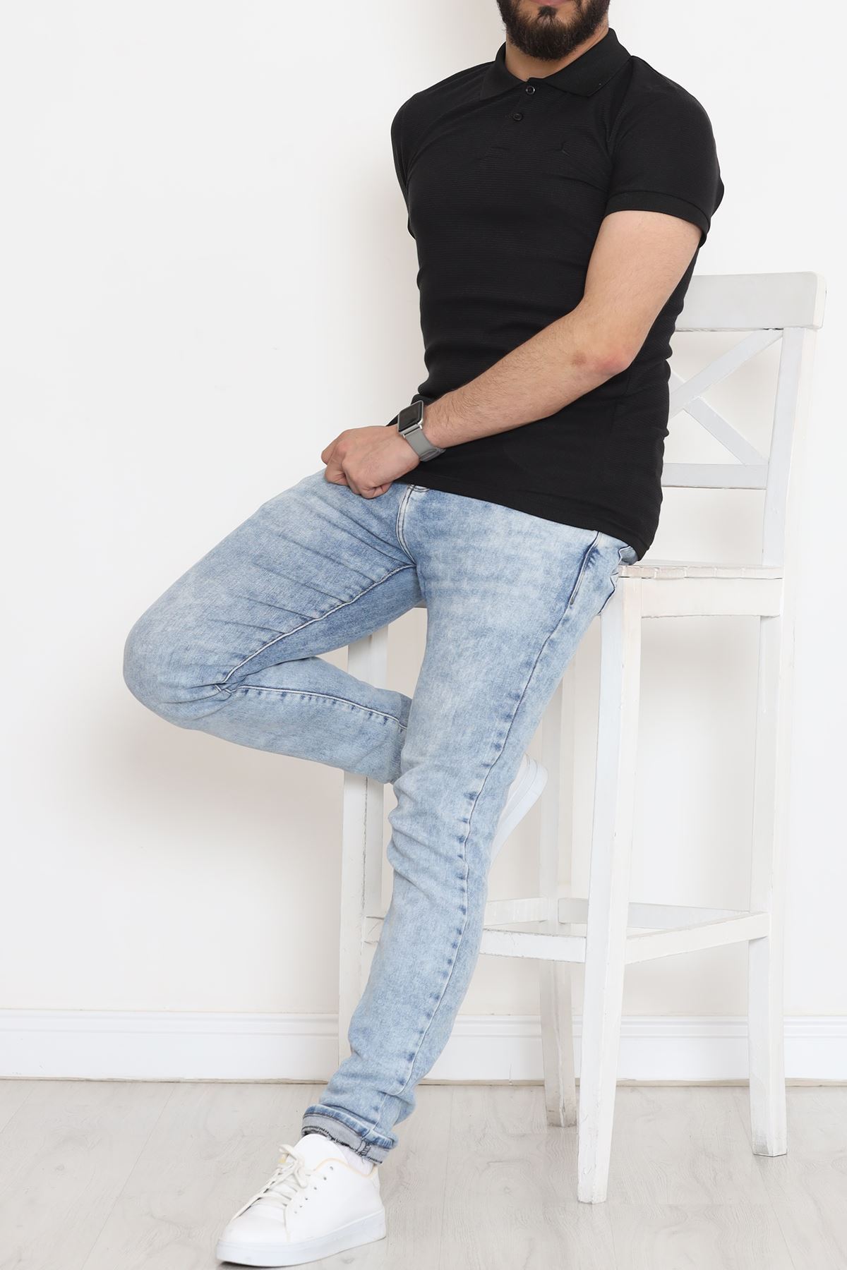 Polo Yaka Erkek Tişört Siyah - 18288.1778.