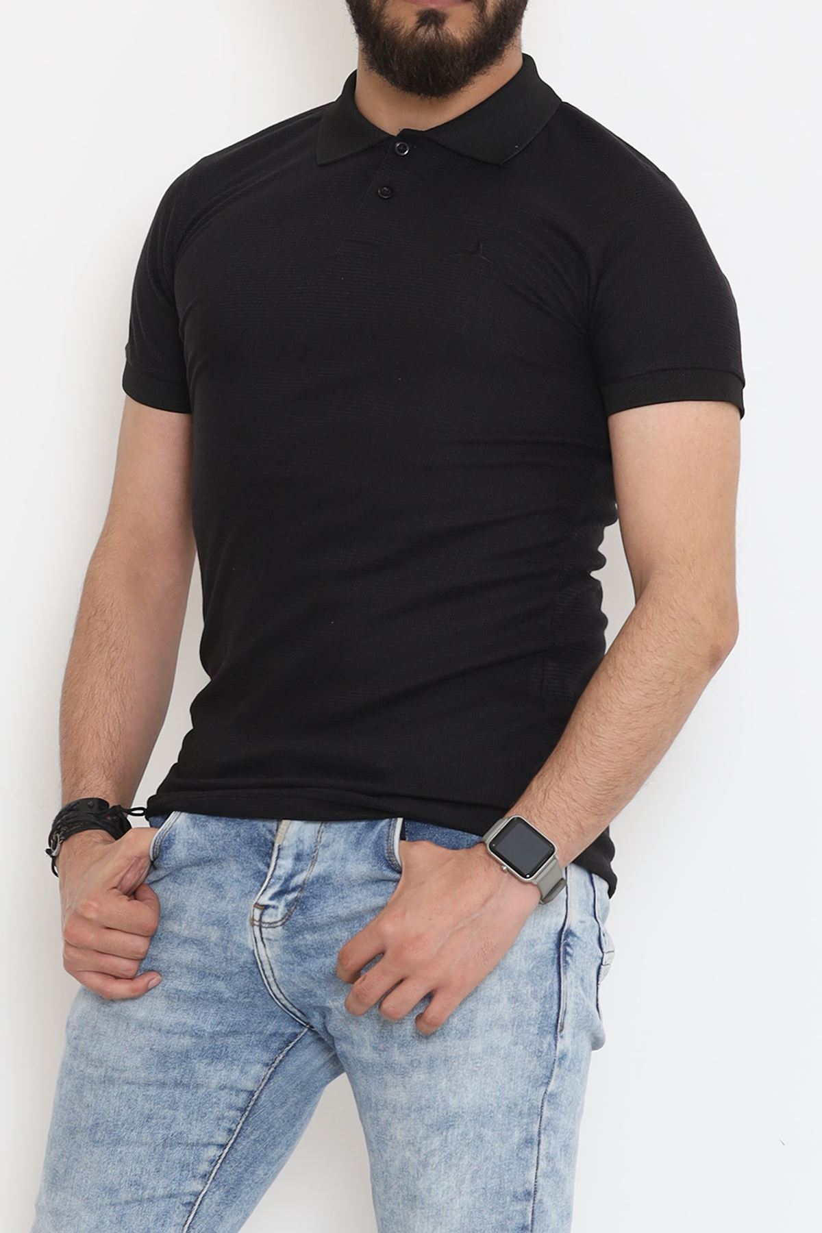 Polo Yaka Erkek Tişört Siyah - 18288.1778.