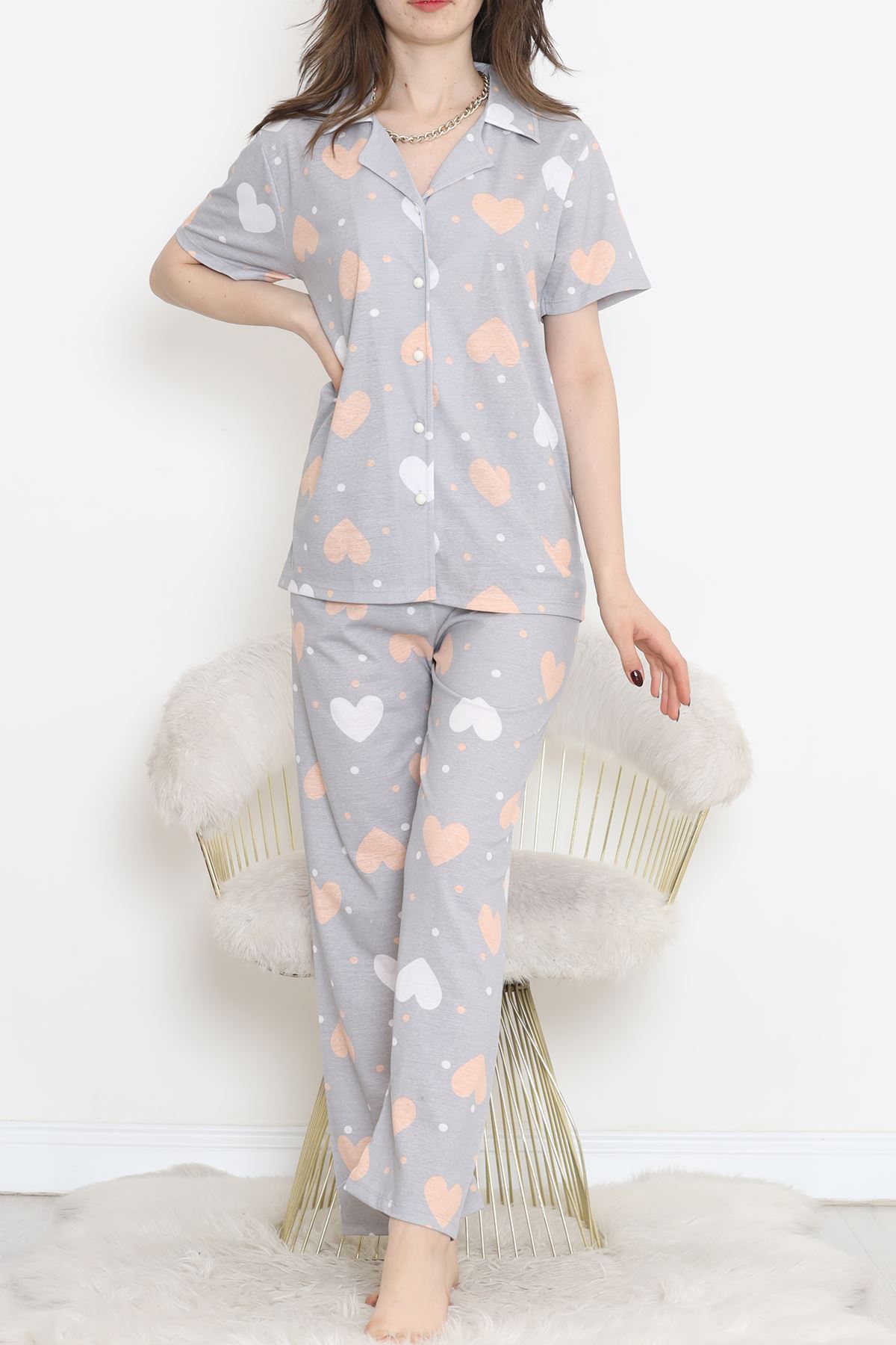 Rotasyon Bebe Yaka Takım Gri - 255.1287.