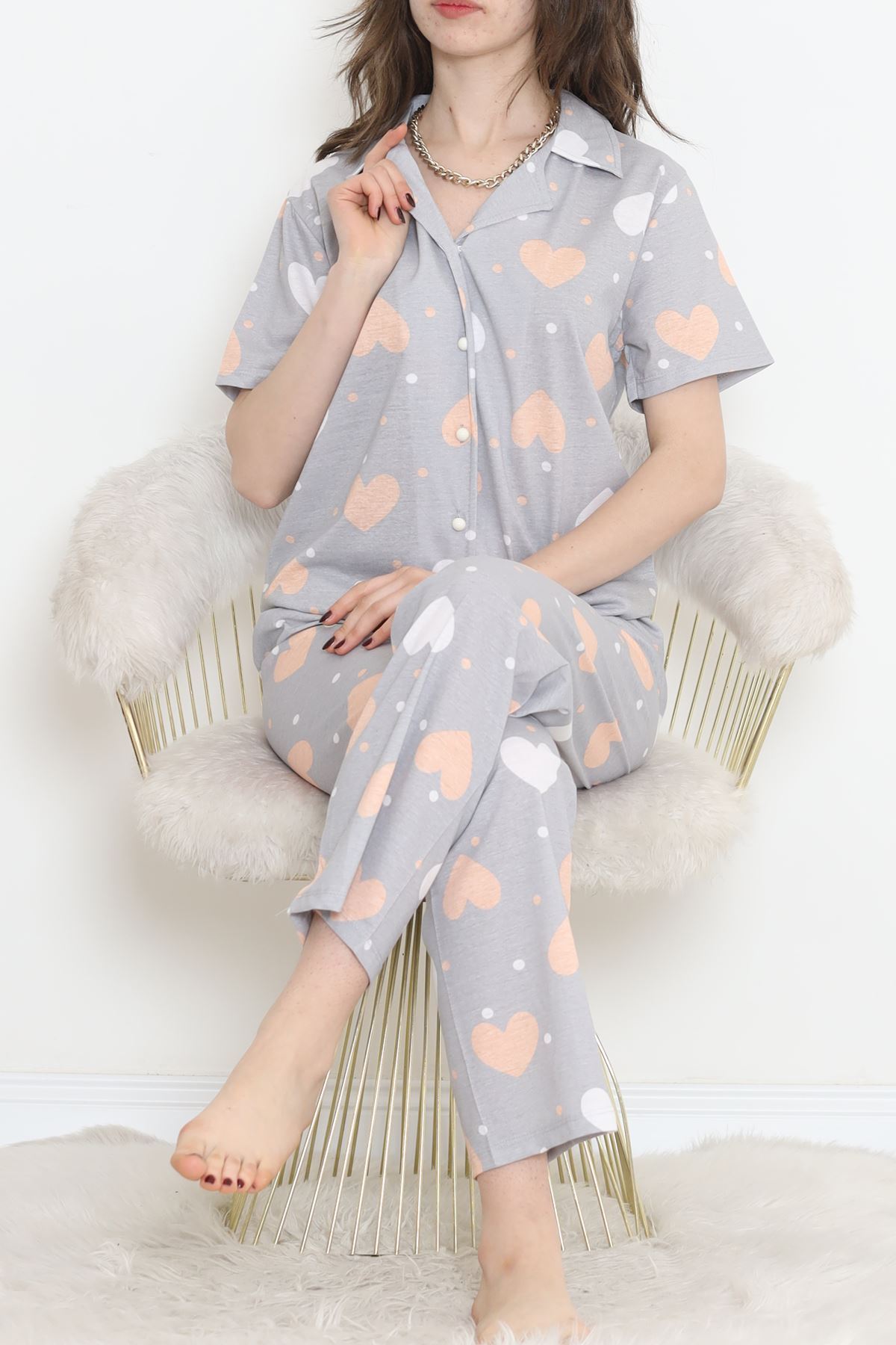 Rotasyon Bebe Yaka Takım Gri - 255.1287.