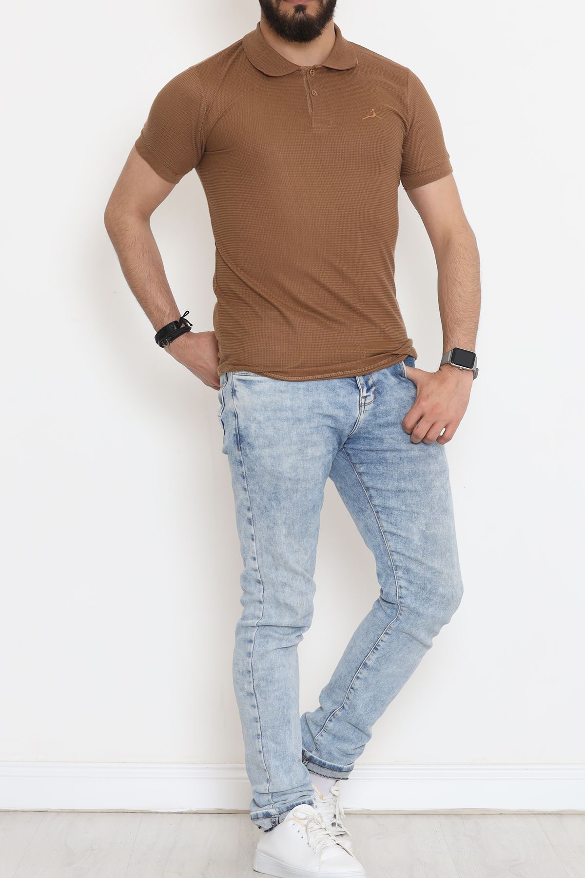 Polo Yaka Erkek Tişört Kahve - 18288.1778.