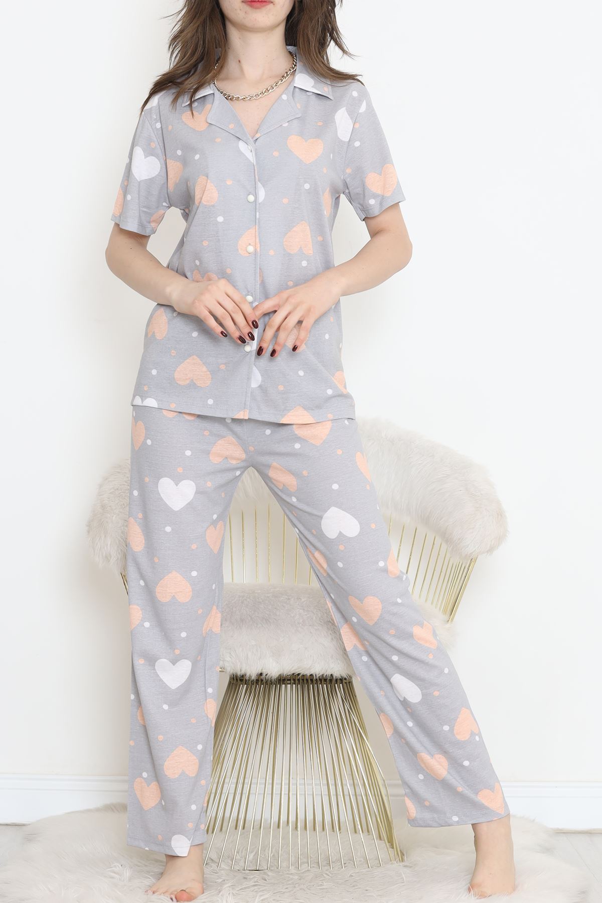 Rotasyon Bebe Yaka Takım Gri - 255.1287.