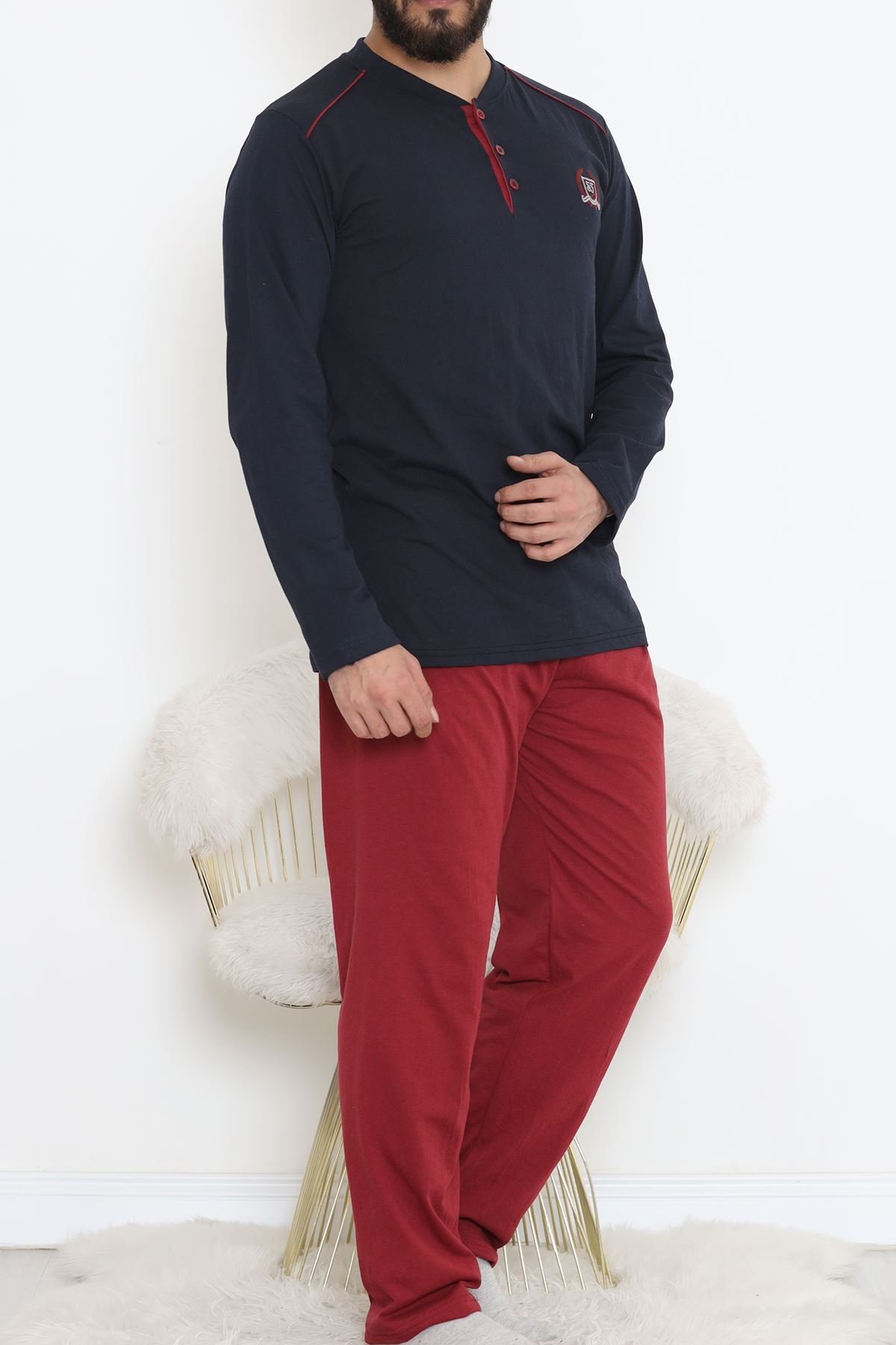 Düğmeli Erkek Pijama Takımı  Lacibordo - 17371.1048.