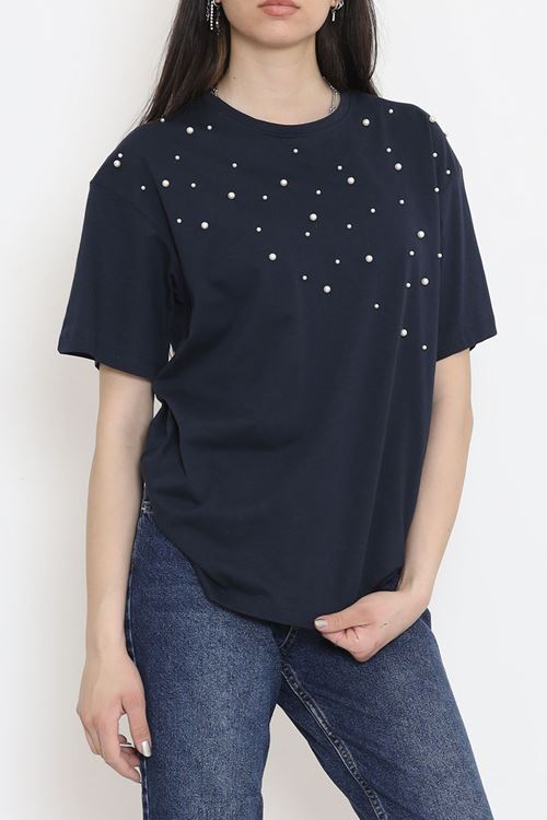 İnci Detaylı Bluz Lacivert - 152435.1824.