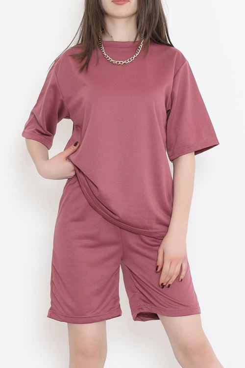 Kol Katlamalı Şortlu Takım Koyugül - 12624.5238.