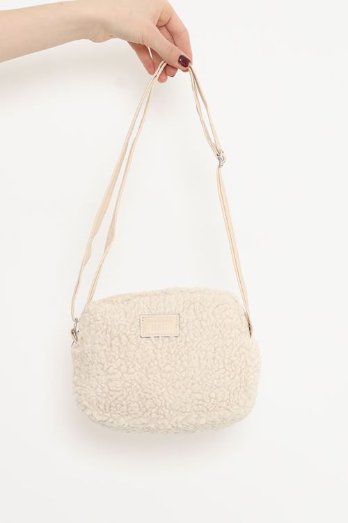 Peluş Çapraz Çanta Bej - 17340.1624.
