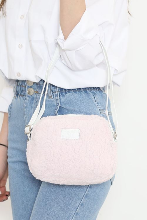 Peluş Çapraz Çanta Pudra - 17340.1624.