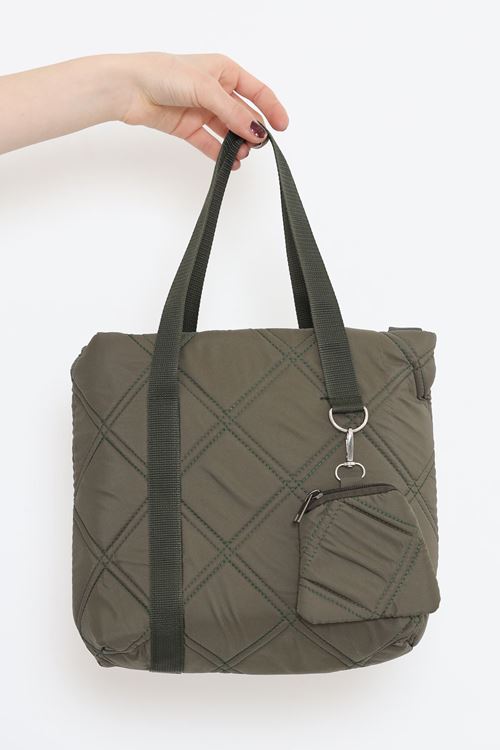 Kapitone Cüzdanlı Çanta Haki - 17339.1624.