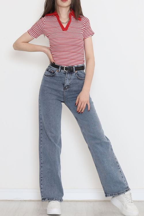 Kaşkorse Polo Yaka Tişört Kırmızı - 15272.1567.