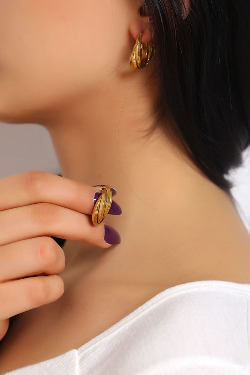 Çelik Küpe Gold7 - 17251.1804.