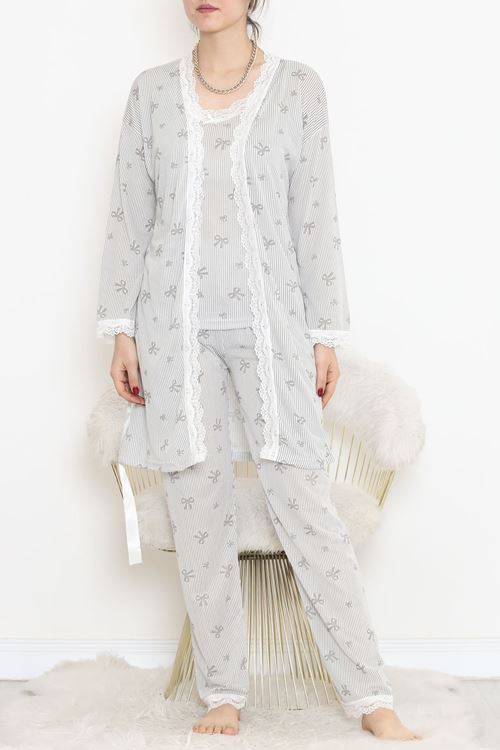 3'Lü Pijama Takımı Füme2 - 19198.1049.