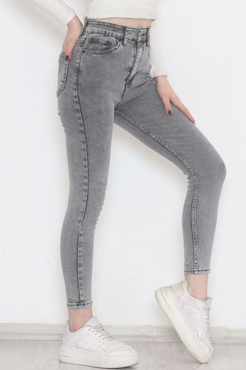 Süper Likra Kot Pantolon Gri - 473737.1431.