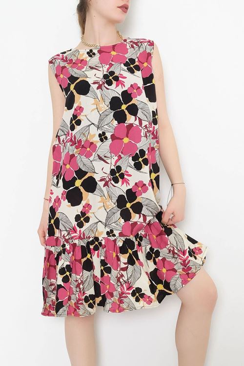 Fırfır Desenli Elbise Ekrumor - 1241.1095.