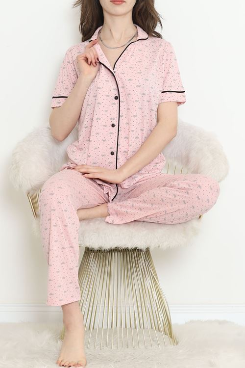 Poliviskon Arabiyeli Kısa Kollu Takım Pembegri - 927.1287.