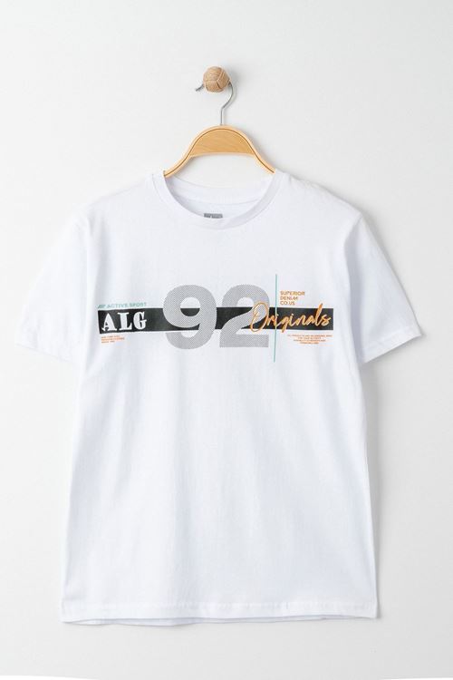 13-16 Yaş Erkek Tişört Beyaz - 427174.1576.