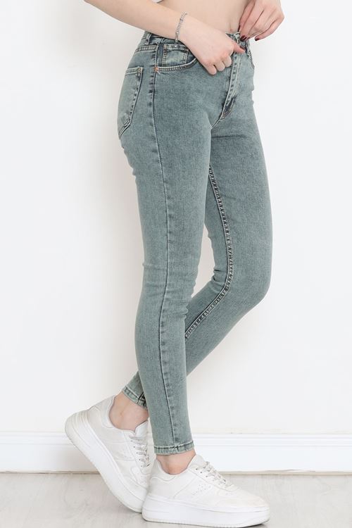 Süper Likra Kot Pantolon Yeşil - 18200.1431.