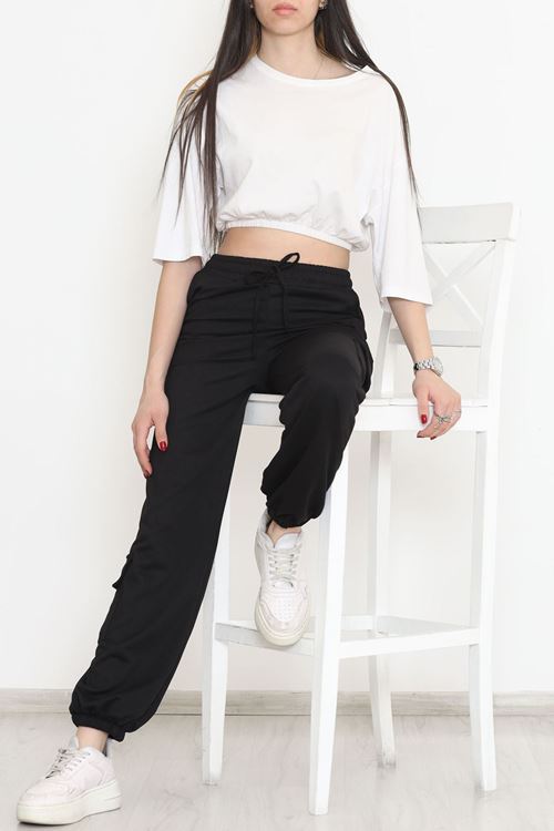 Paça Lastikli Eşofman Altı Siyah - 15079.5238.