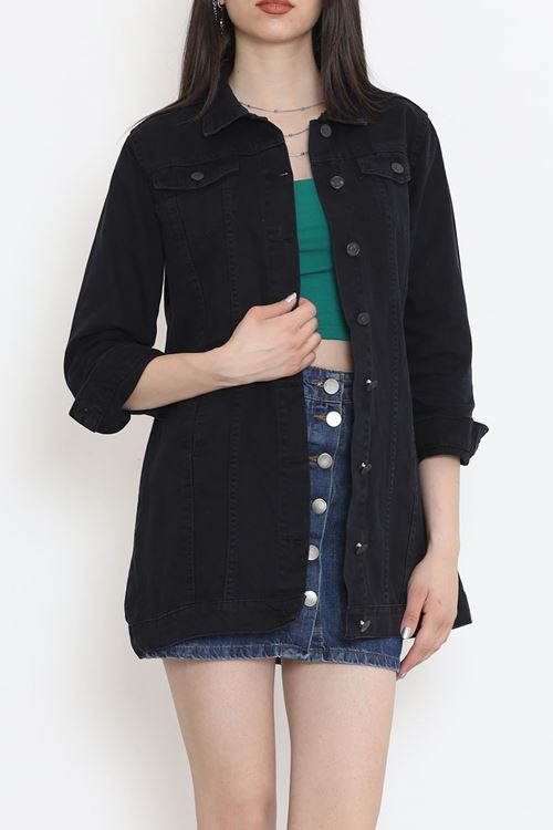 Lazerli Kot Ceket Siyah1 - 18261.1831.